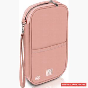 RFID Blocking Waterproof Passport Holder with Wristlet Travel Document Organizer